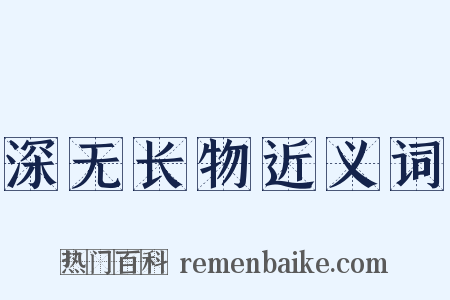 深无长物近义词是什么意思的图片